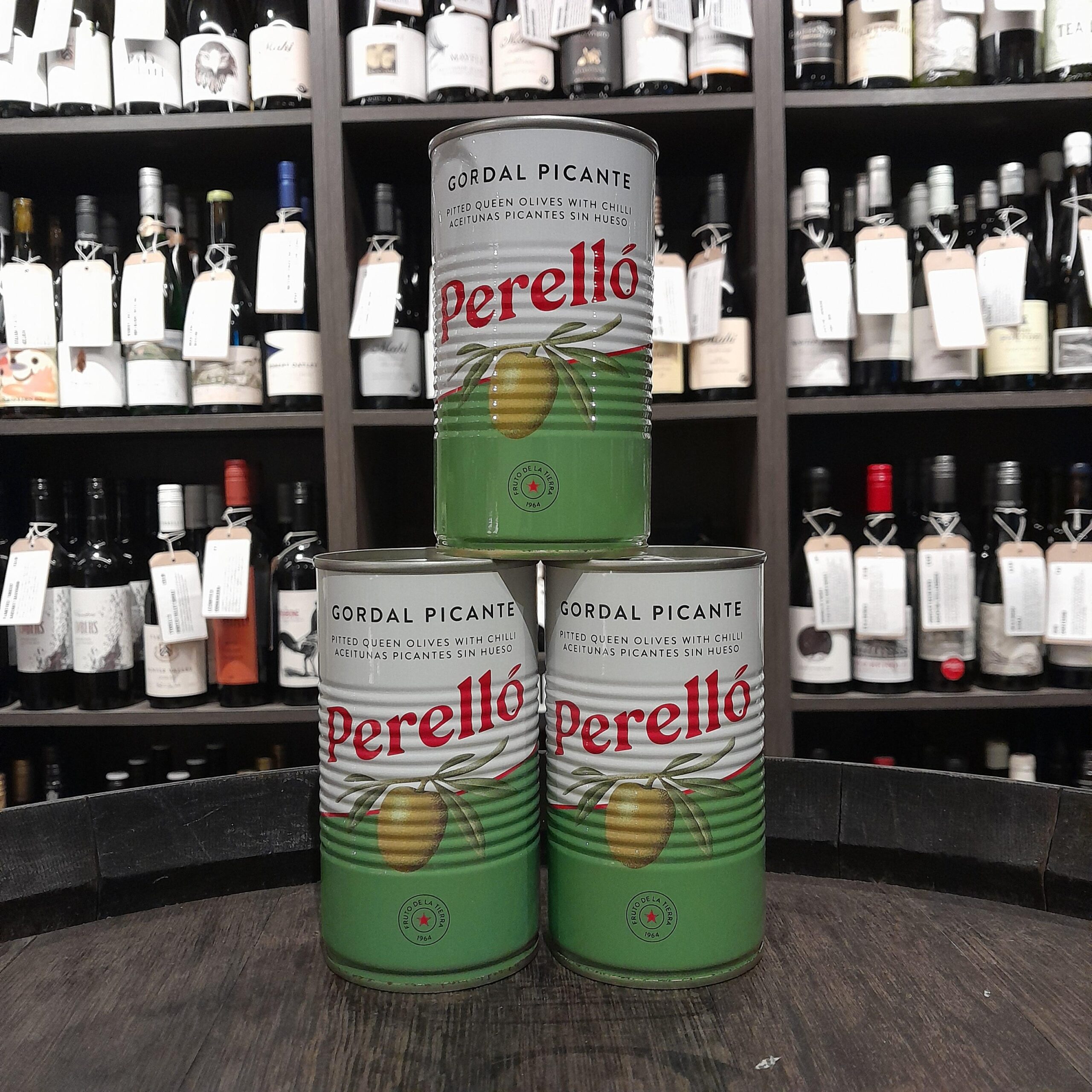 Perello Gordal Pitted Olives with Guindilla Chillies 350g